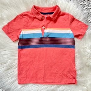 (💚4/$20) Pink collared shirt sleeve polo shirt